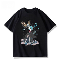 Bandai Genuine Authorized Genie Bao Shanedo Pokémon Cartoon Pattern Printed T-Shirt Men's and Women's Tops Short Sleeves