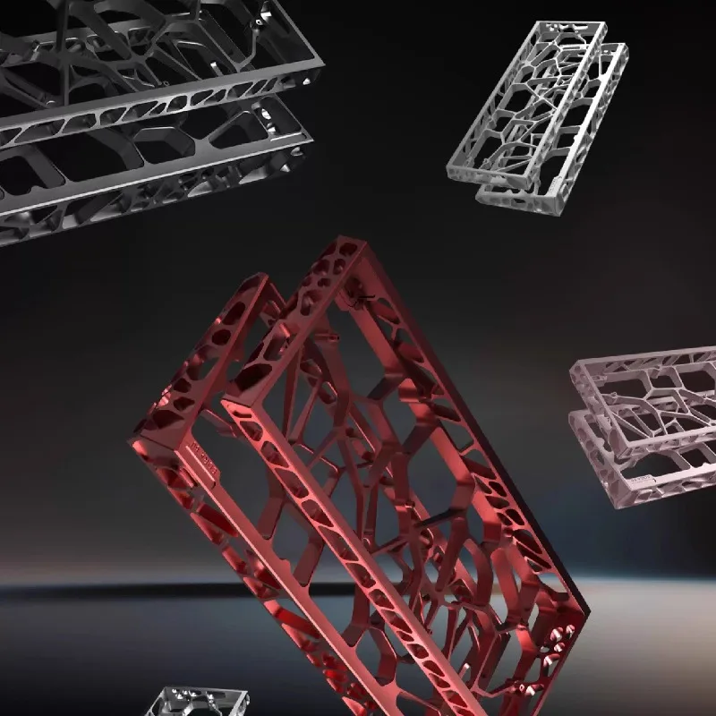 حافظة لوحة مفاتيح مجوفة من Honeybee Made68 غلاف لوحة مفاتيح مجوف من الألومنيوم مخصص لملحقات لوحة المفاتيح الميكانيكية للمكتب