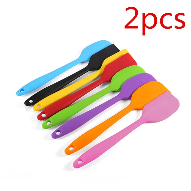 Spatule à gâteau en silicone pour poupée crème, grattoir à pâte Assad, brosse, centre commercial, outils de cuisson, cuisine, 2 pièces