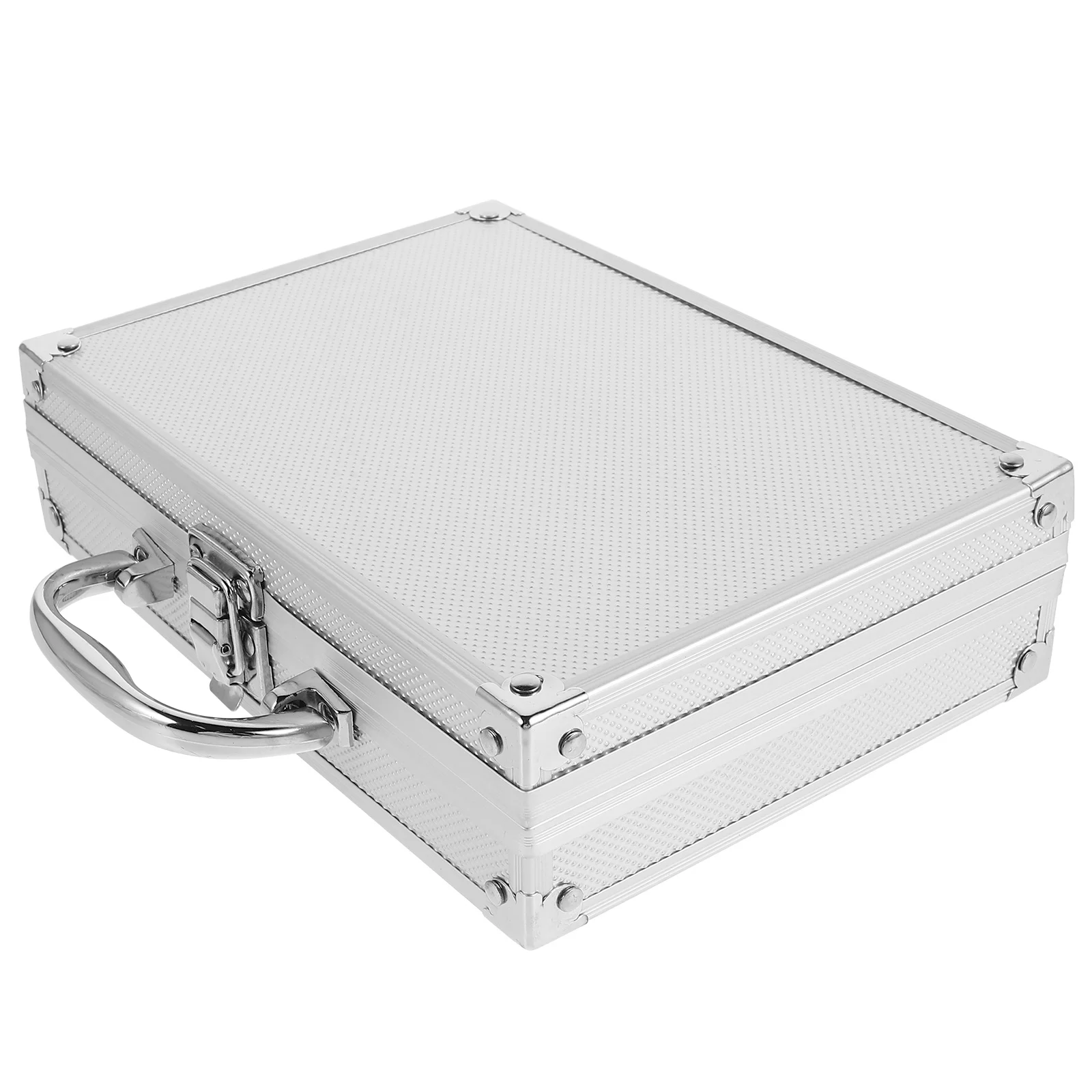 Caja de herramientas, caja para linterna, maletín de aluminio, caja de herramientas de utilería, herramientas de aleación de plata dura, bolsa de almacenamiento para micrófono para mujer