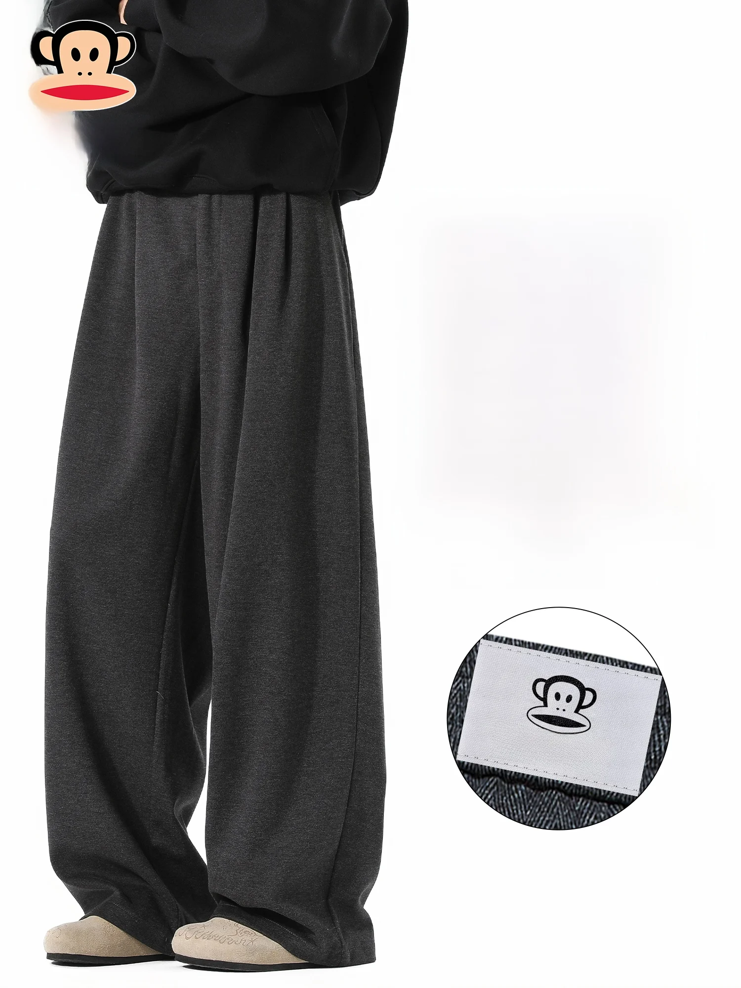 

Мужские повседневные брюки Paul Frank прямого кроя, осенние, новые, свободные, из плотной шерсти, длинные, удобные, модные, мужская одежда