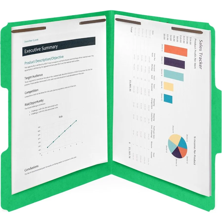 50 groene bestandsmappen voor een efficiënte organisatie van standaard medische bestanden Law Client-bestanden en Office-berichten