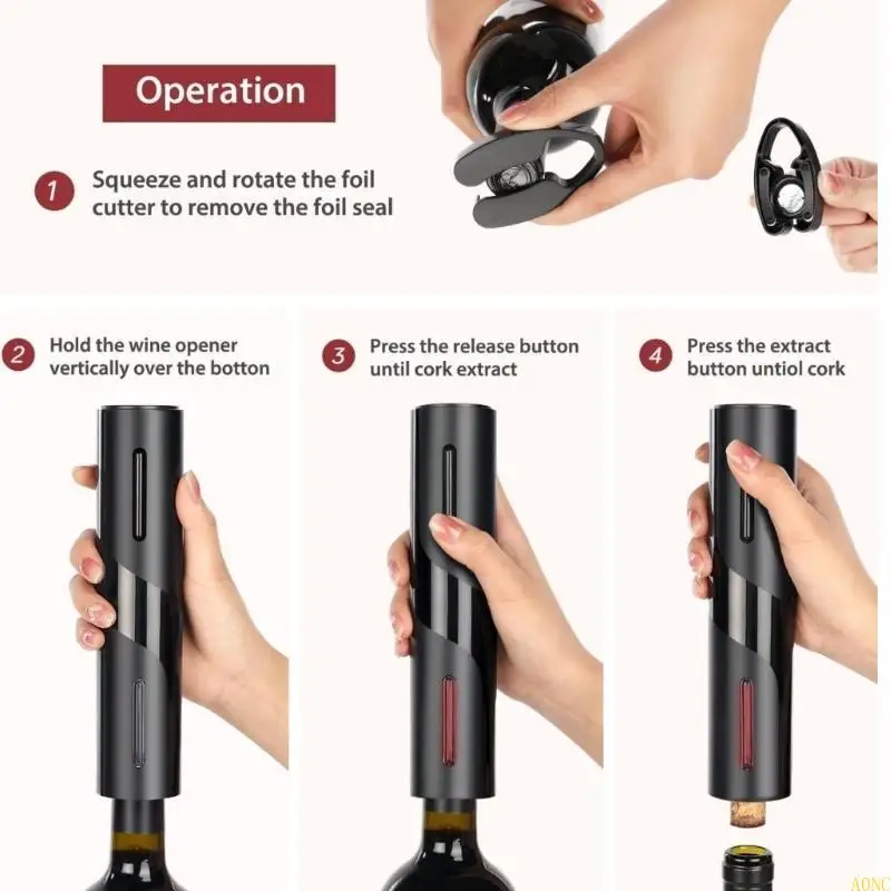 A0NC Electric Wine Opener Schneller automatischer elektrischer Flaschenöffner Wine Lerator Set