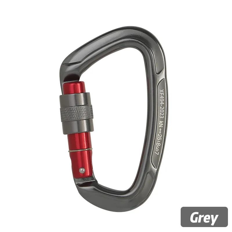 Outdoor professionele rotsklimmen karabijnhaak 25kN slot D-vorm veiligheidsgesp voor sleutels gereedschap apparatuur