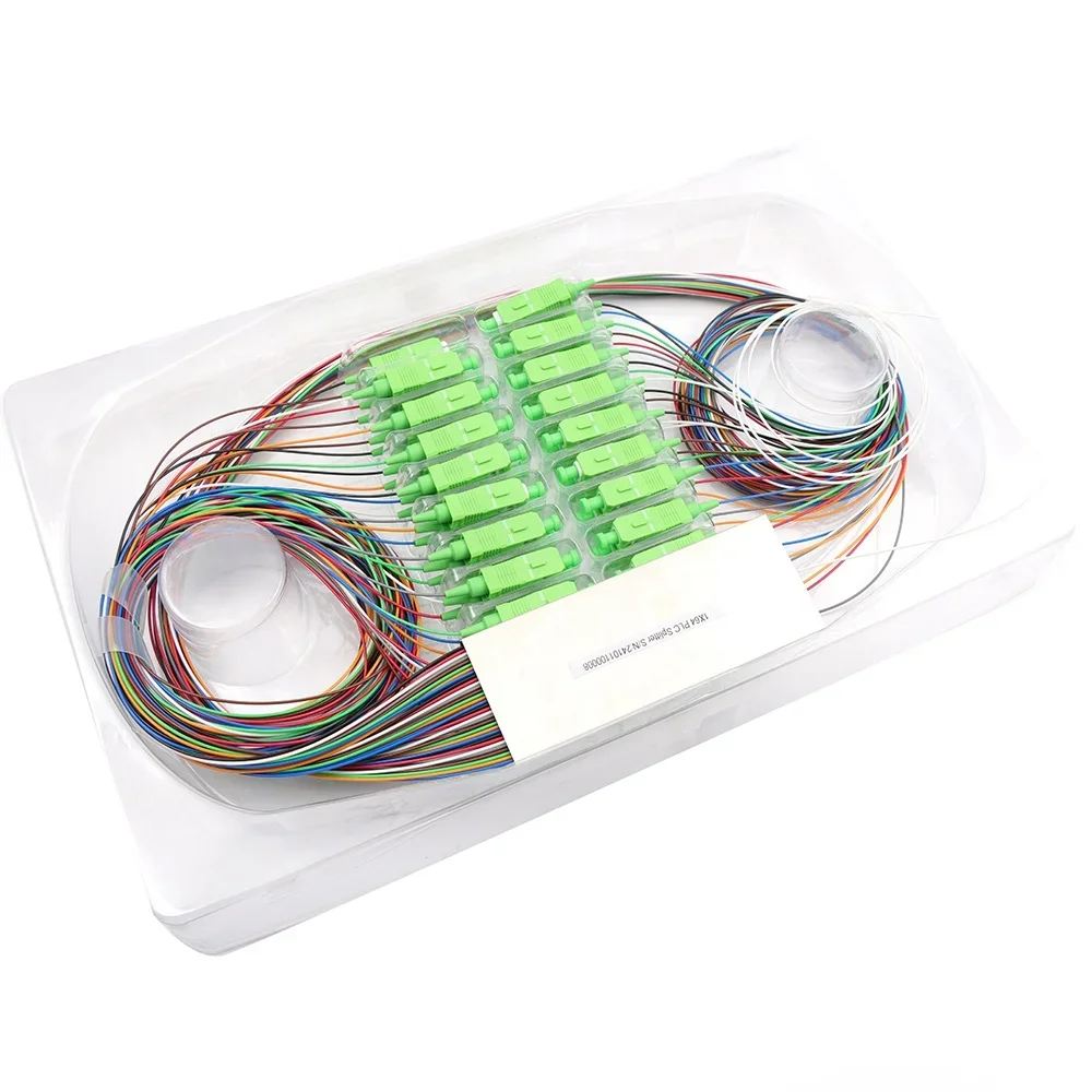 PLC Optical Splitter Mini Steel Tube SC UPC APC 1x2 1x4 1x8 1x16 1x32 1x64