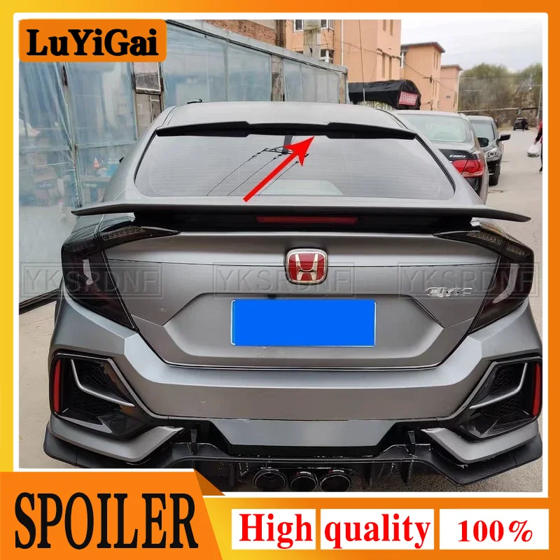 Rear Window Roof Spoiler Wing For Honda Civic 10th Gen 2016 2017 2018 2019-2022Trunk Boot Lid Cover Body Kit Car Accessories