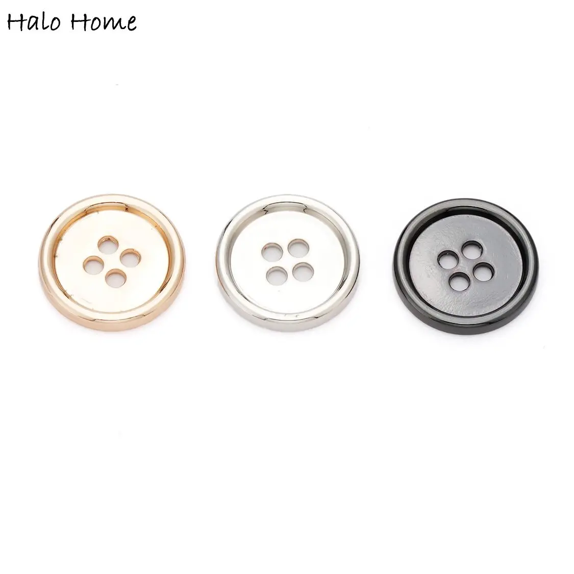 5pcs 4 Hole smooth Round Metal Buttons Sewing Scrapbooking Home Clothing Replace Handwork Crafts Accessories Decor 10-25mm