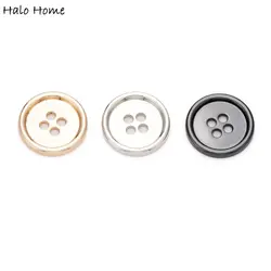 5pcs 4 Hole smooth Round Metal Buttons Sewing Scrapbooking Home Clothing Replace Handwork Crafts Accessories Decor 10-25mm