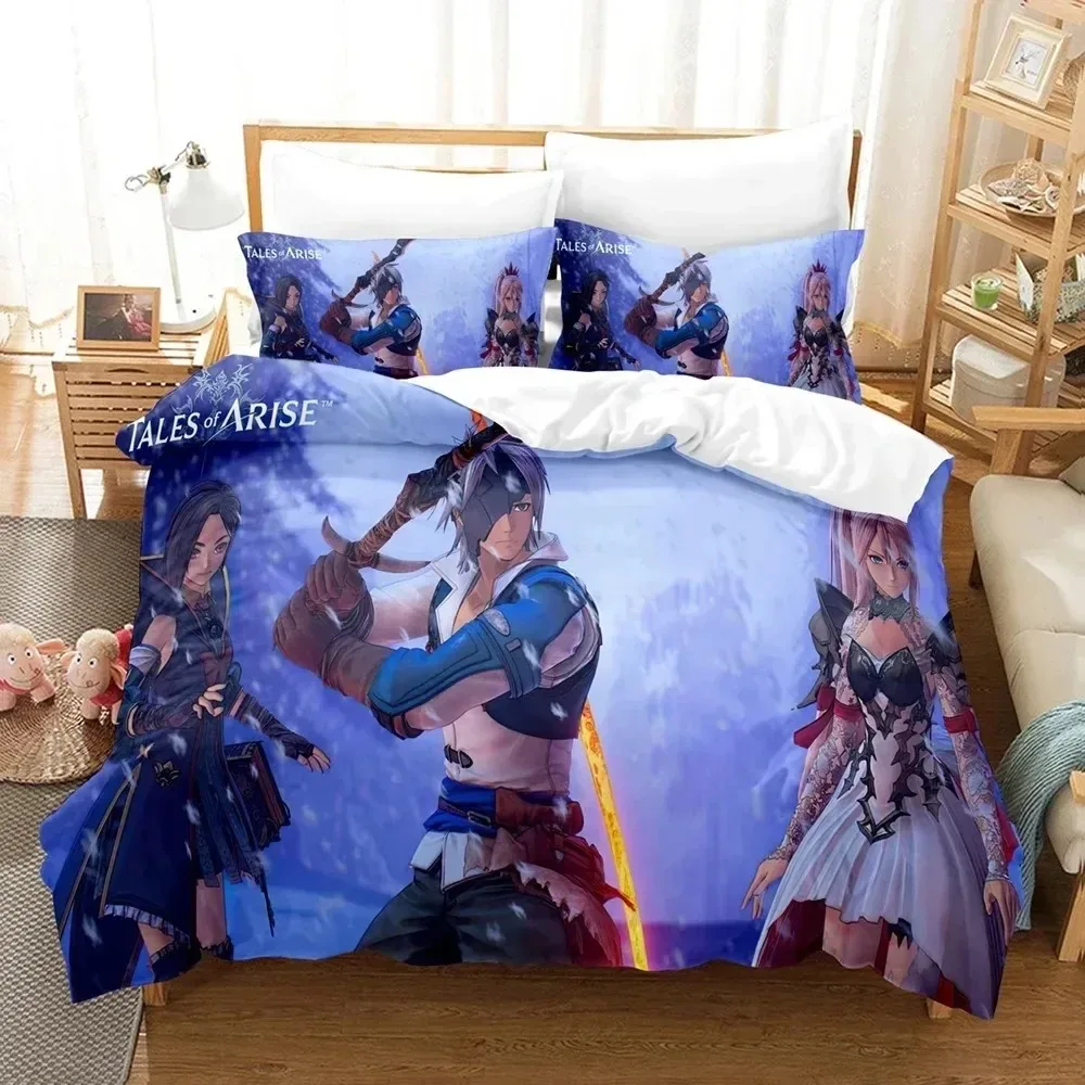 

Hot Game Tales Of Arise Bedding Set For Bedroom Soft Modern Bedspreads Comefortable Kids Duvet Cover Quilt Cover And Pillowcase