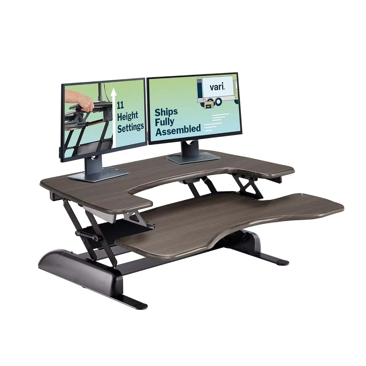 

Настольный конвертер для стола Desk Pro Plus 36 для домашнего офиса – 11 уровней регулировки высоты + пружинный подъемник, двухуровневая конструкция, индивидуальная настройка