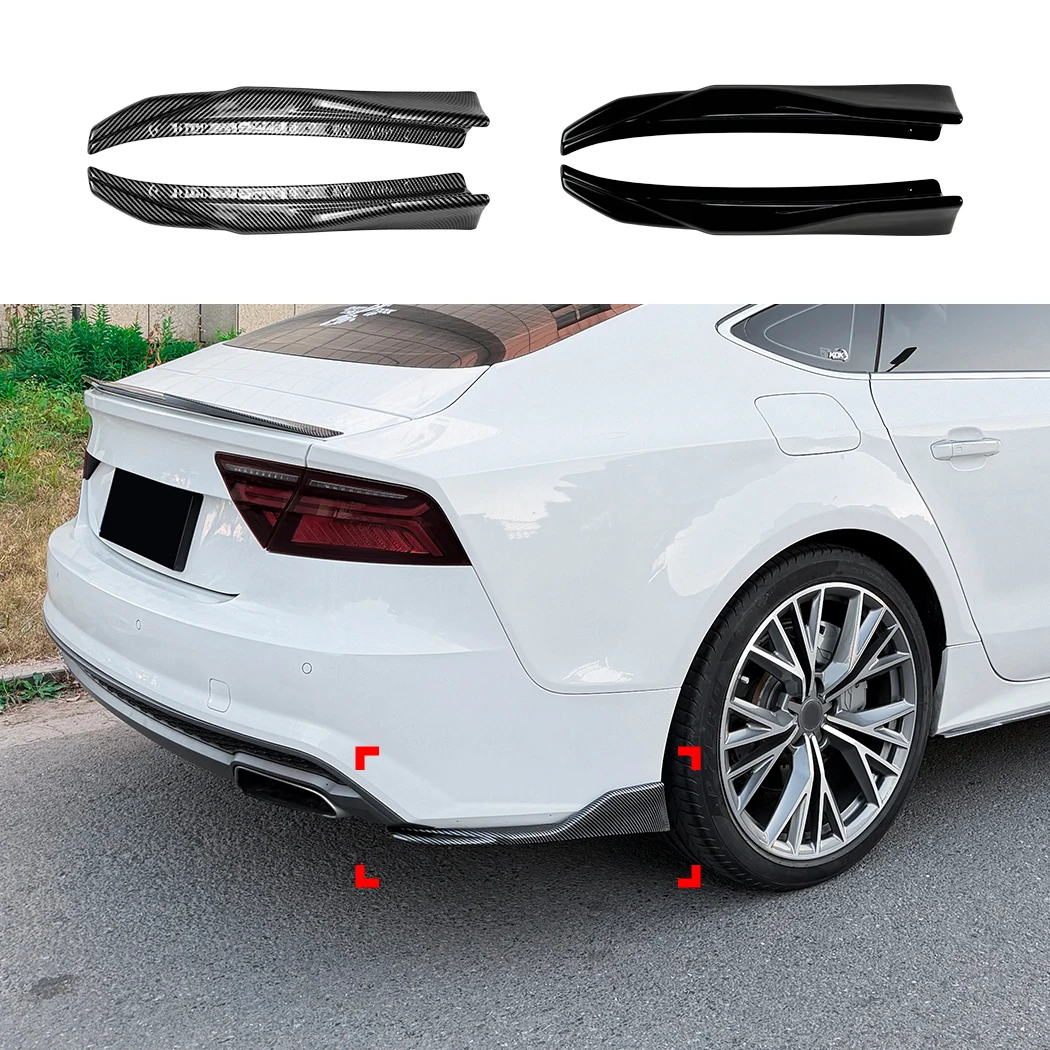 

For Audi A7 C7 Sline 2015 2016 2017 Car Rear Bumper Lip Diffuser Side Splitter Spoiler Body Kit Glossy black