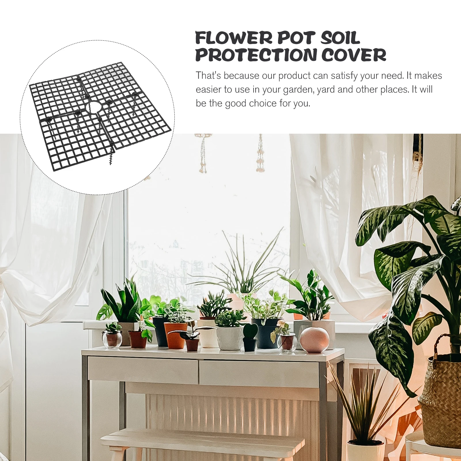 

Plant Pot Soil Protector Cover Flower Pot Grid Durable Wear Resistant Guard Stop Small Animal Digging Garden Flowerpot Accessory