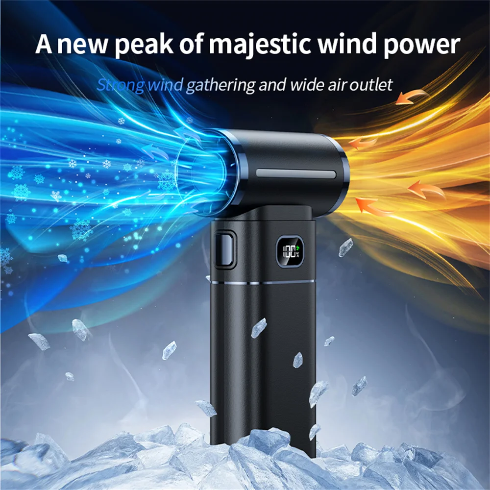 130000   RPM Luftgebläse Mini Turbo Jet Fan Elektrischer Luftstaubsauger mit 3 Düsen Handheld Kanalventilator Auto Computer Reinigungsgebläse Werkzeug