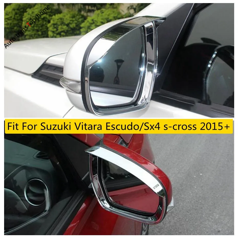 

Fit For Suzuki Vitara Escudo / Sx4 S-cross 2015 - 2022 Rearview Mirror Rain Eyebrow Rain Visor Shield Cover Trim Accessories