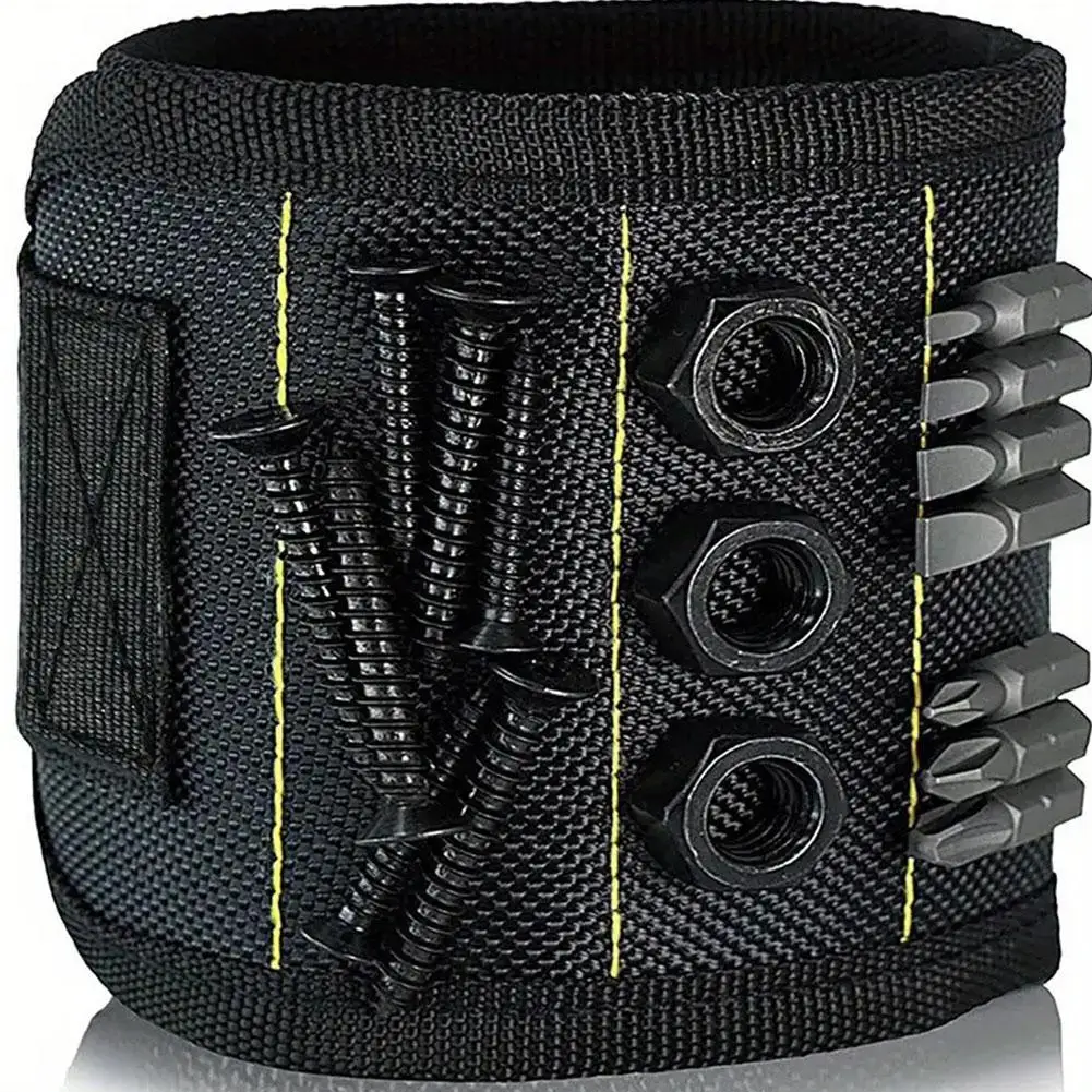 Strong Magnetic Portable Tool Wristband Adjustable Bag Small Metal Electrician Phone Wrist Belt Screws Cp Nails Bolts