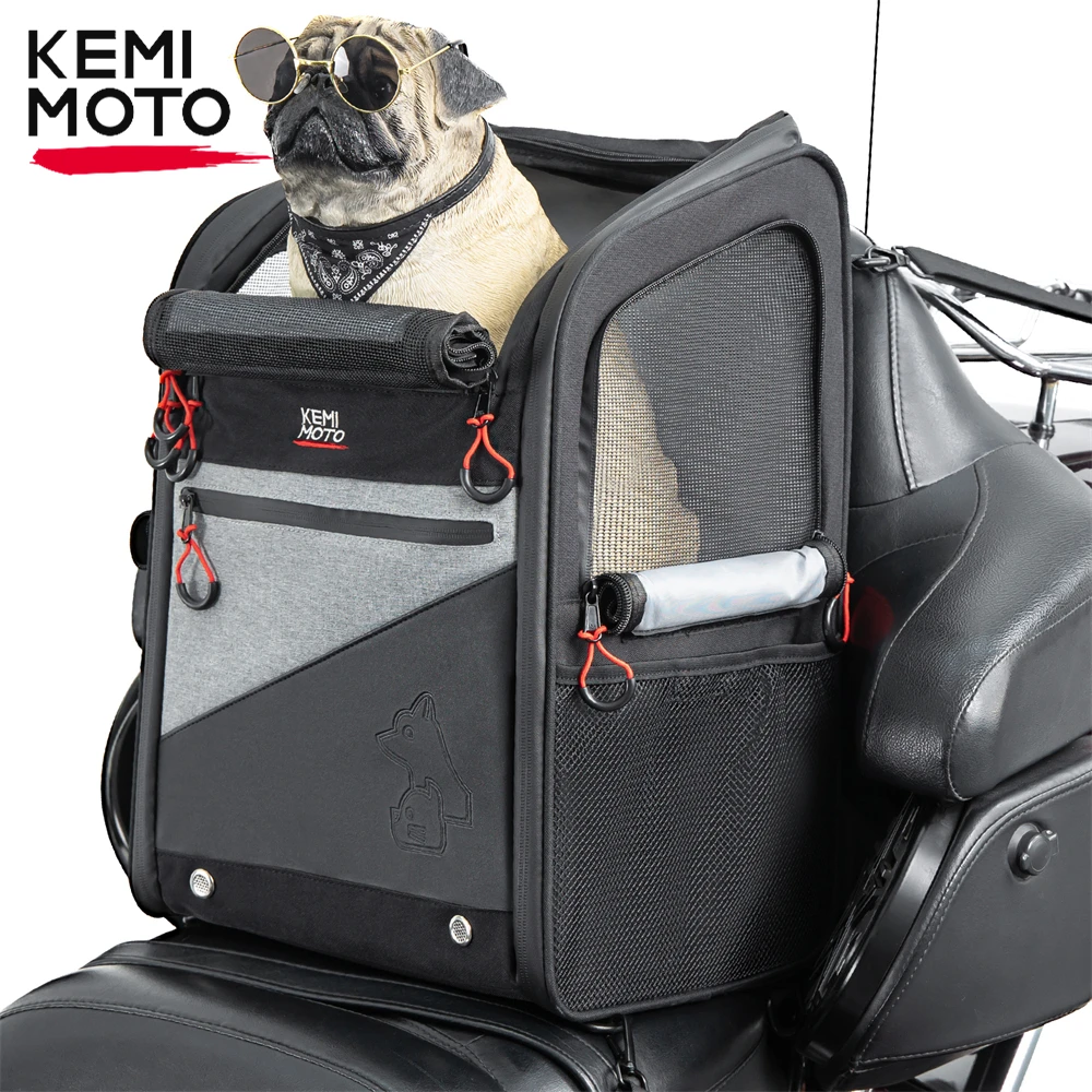 Bolsa transportadora para cães/gatos, portátil, capacidade de carga, 44l, dobrável, mochila para transportar cães, para street glide, road king, touring, trike