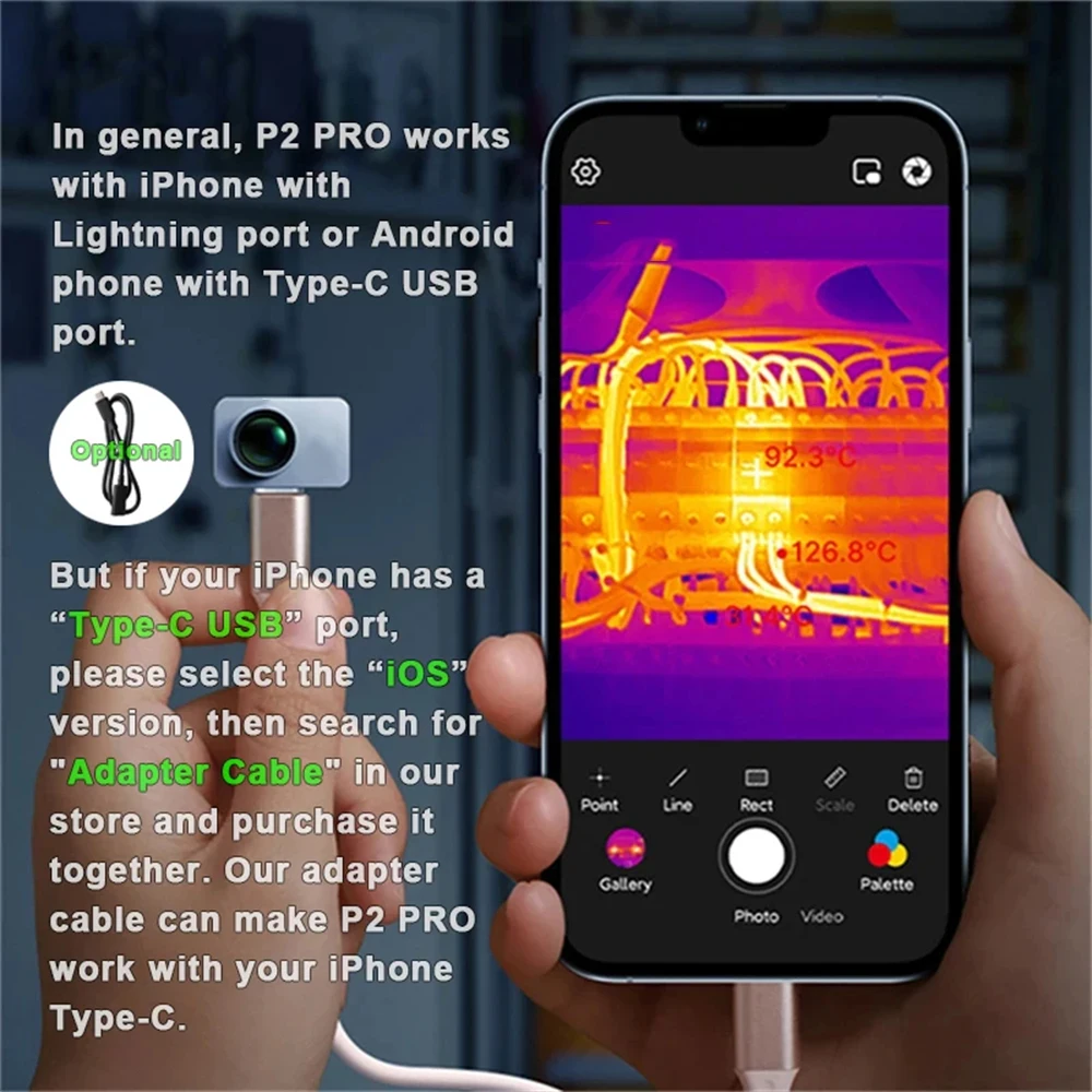 P2 Pro Thermal Camera for iPhone & Android USB Type-C P2pro Thermal ...