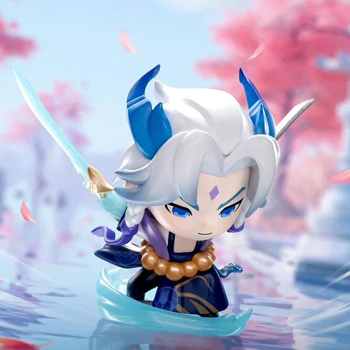 Teamfight Tactics Little Hero Series Blind Box Action Figures Toy Yasuo Ahri Unforgotten Yone Gwen lrelia Talon Collection Model