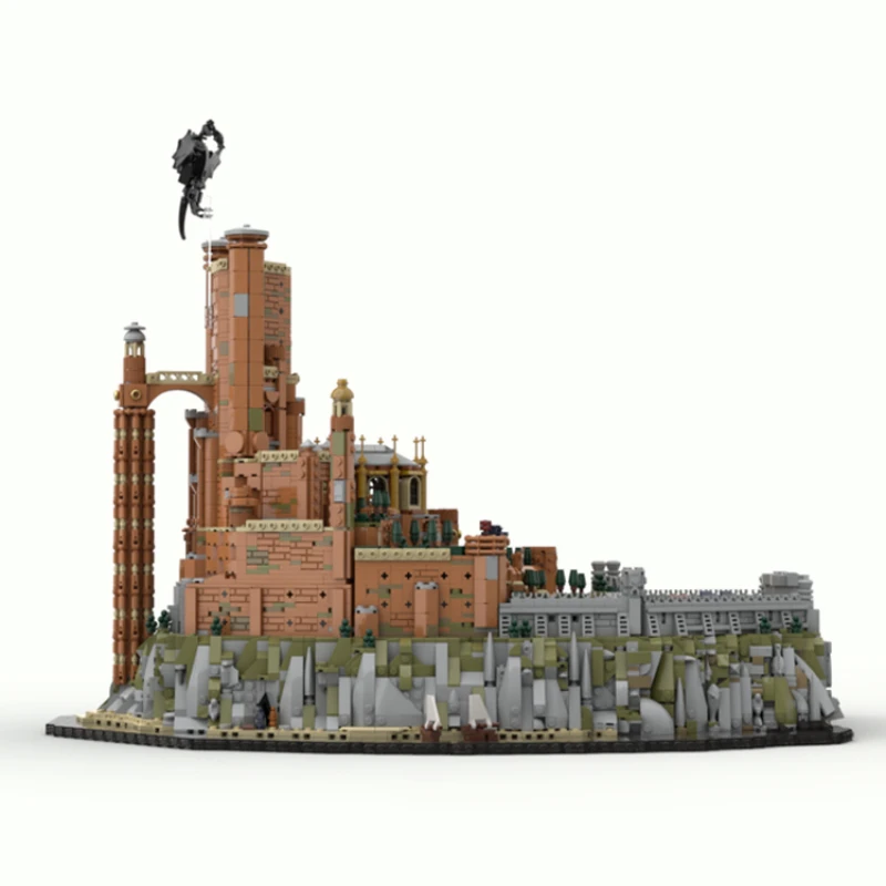 dragon game movie castle diorama bricks keep scene of the ice blocks fire muralha fans moc toy and decoration