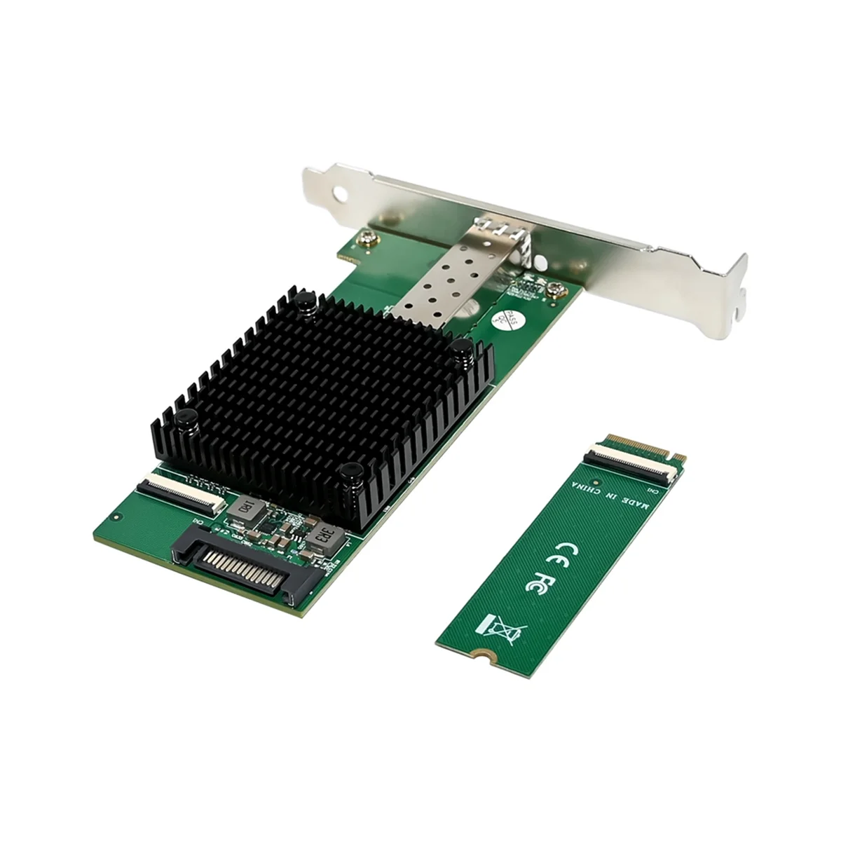 Server Network Card M.2 B+M KEY 8-Channel Single-Port 10GbE SFP Ethernet NIC Network Card for Win10 FreeBSD Linux System