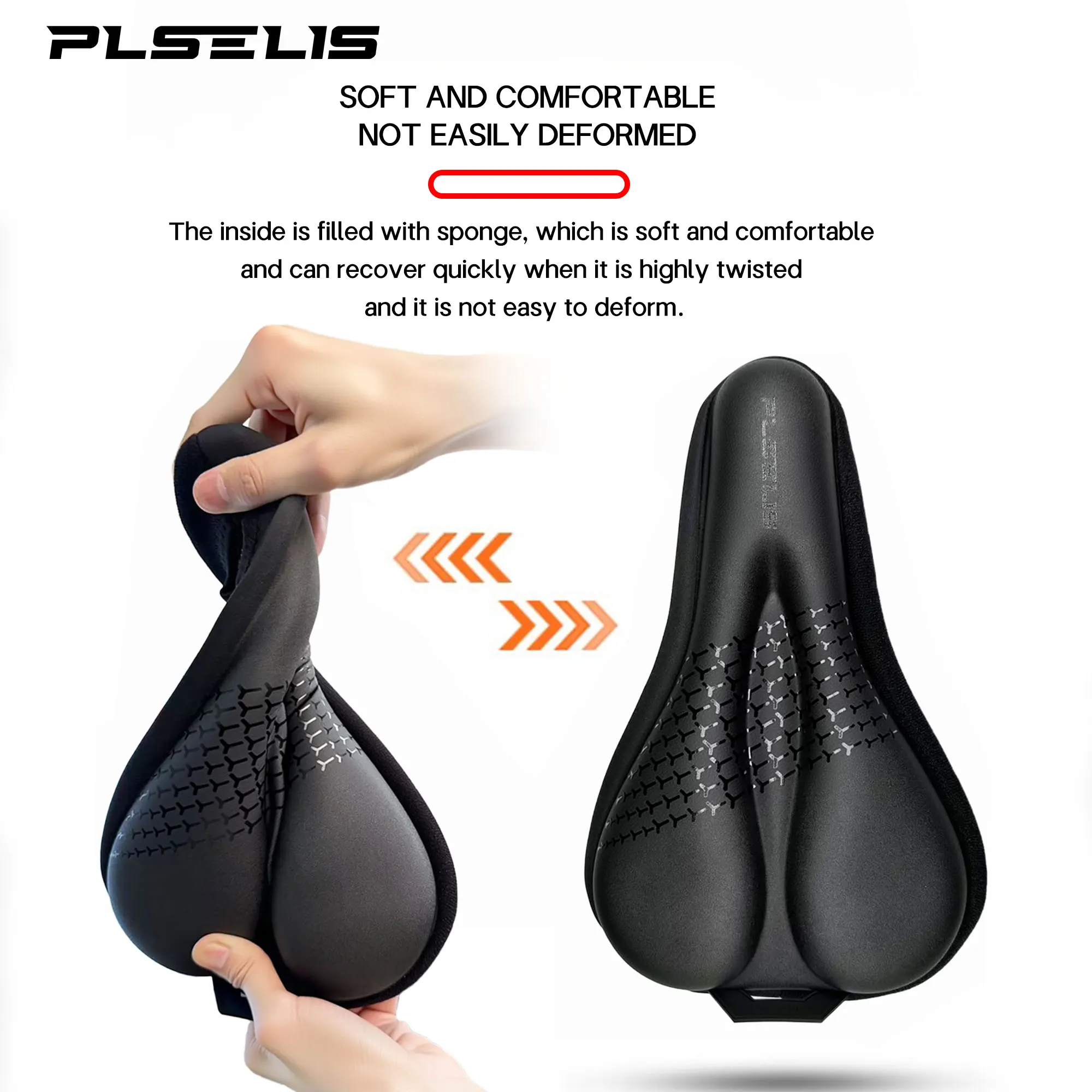 غطاء مقعد الدراجة PLSELIS: سيليكون فائق النعومة مع امتصاص الصدمات لراحة نهائية