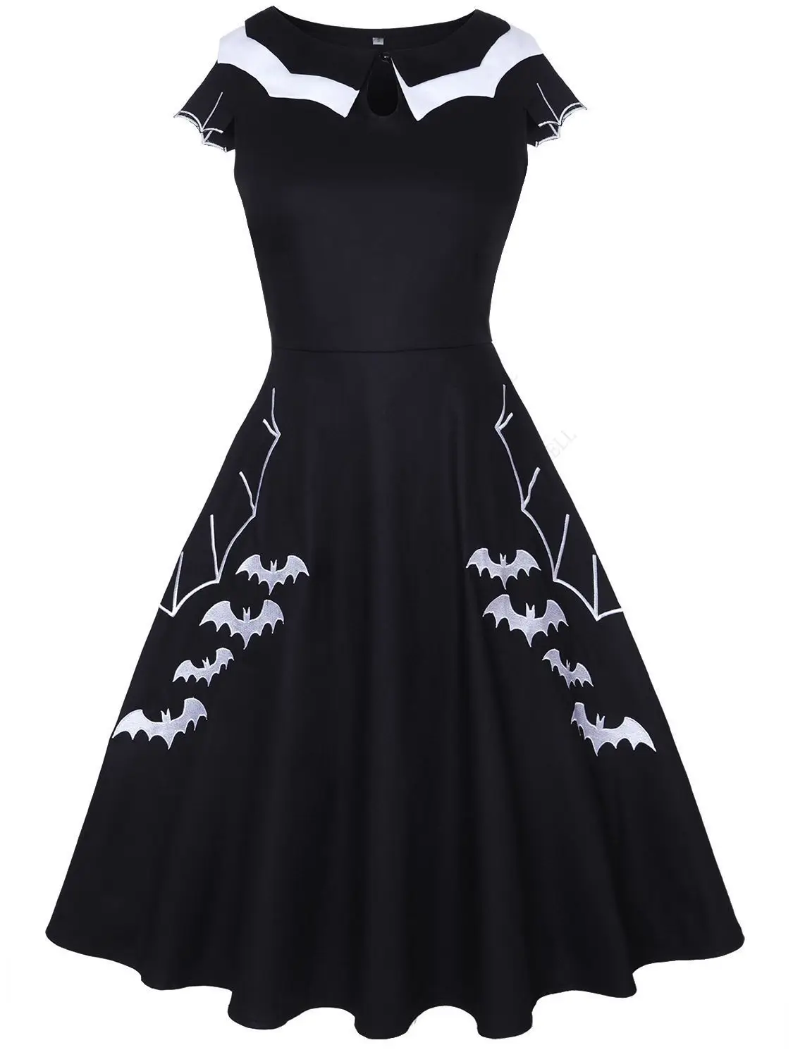 2023 Vampir Kostüm Robe Pin Up Kleid Retro Vintage 50er 60er Jahre Rockabilly Kleid Party kleid groß für Frauen