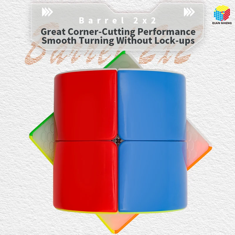 Diansheng Barrel 2x2 Cubo magico Puzzle professionale Giocattoli Cubo Magico Educativi Giocattoli