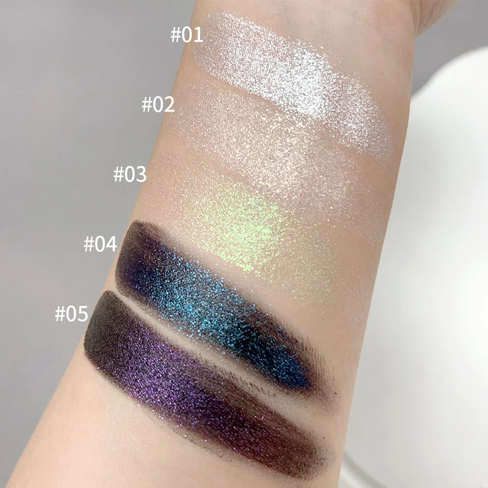 Brighten Shimmer Eyeshadow Highlighter Monochrome Pearlescent Glitter Eye Makeup Pigment Power Shiny Korean Eye Shadow Cosmetics