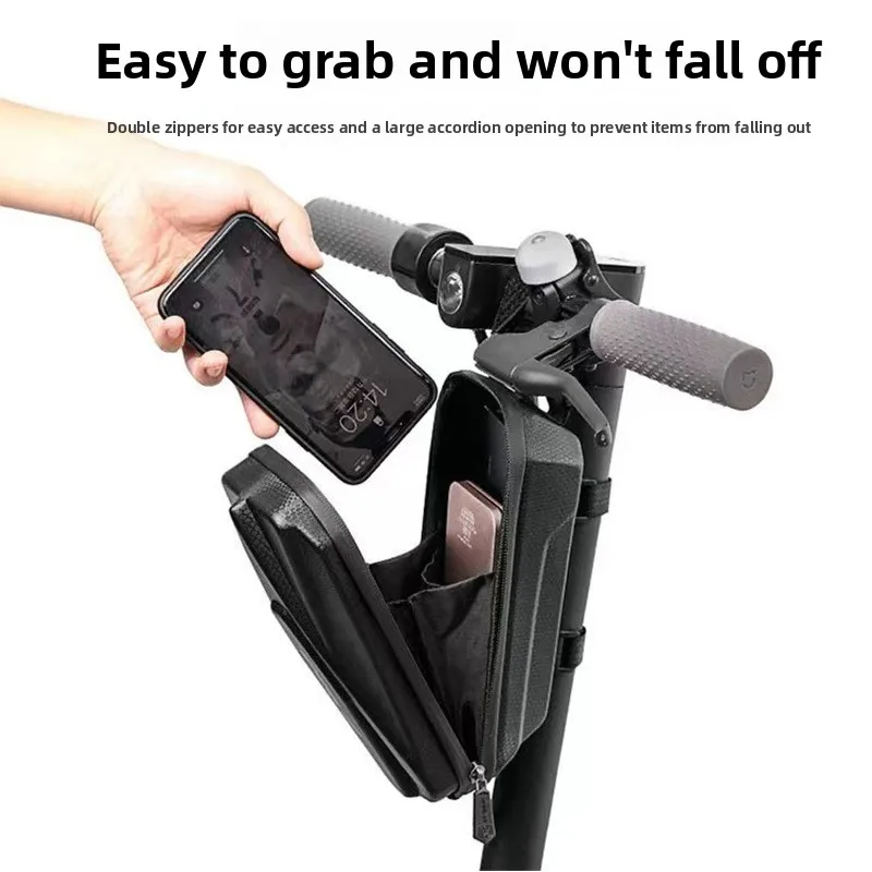 Bike Front Bag Handlebar Bag EVA Waterproof Shockproof Storage Pouch for Scooter Balance Bike Mountain Bicycle Cycling Outdoor