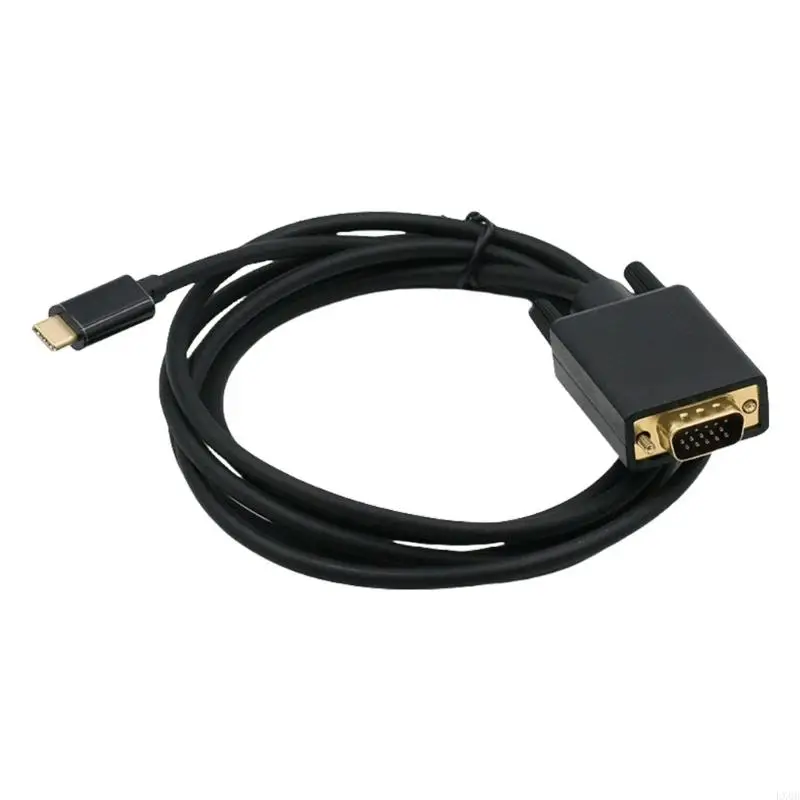 LX0B Fast Speed USB Type C to VGA 31inch Adapter Cable, Devices to Monitors or Projectors Easily