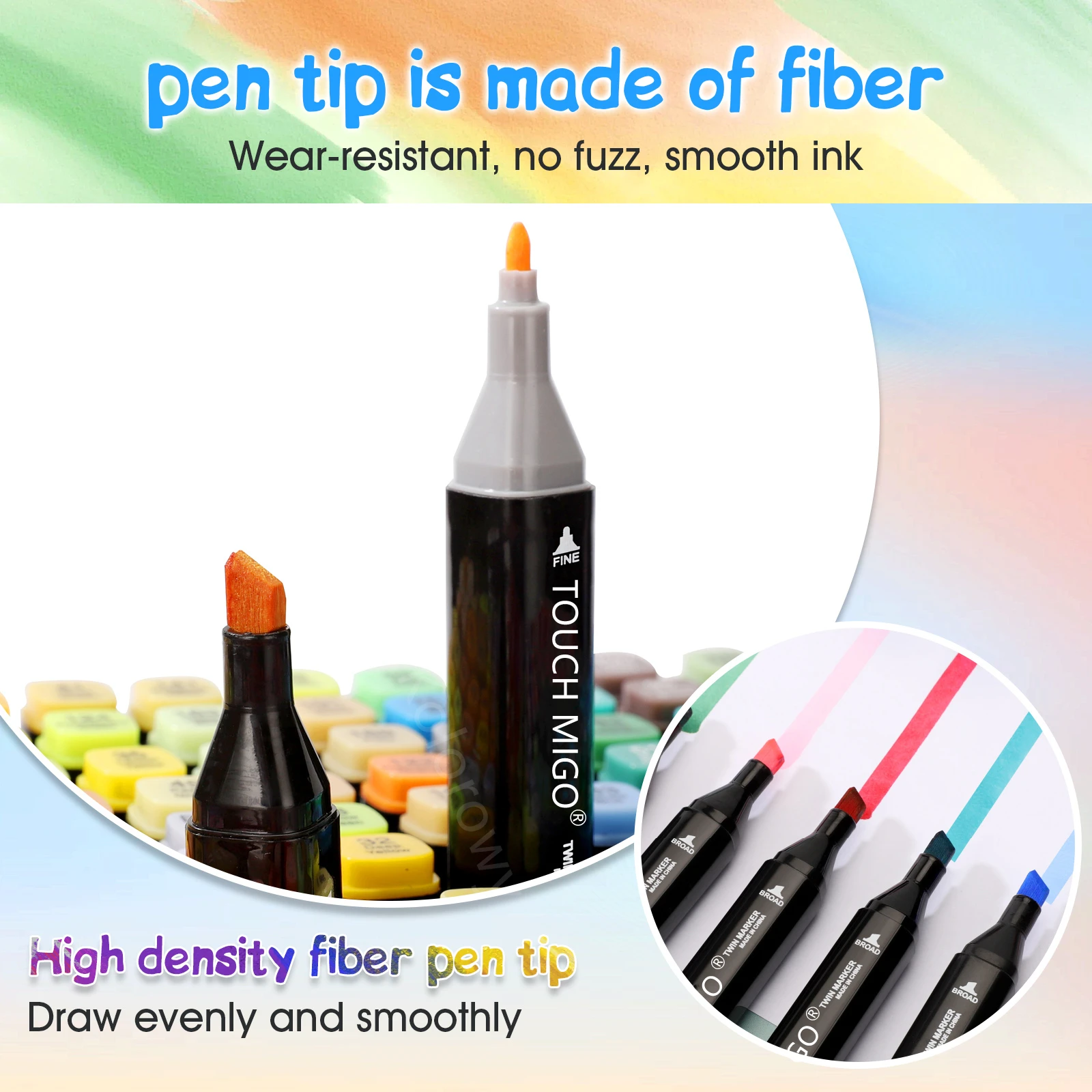 Alcohol Markers Dual Tips Permanent Art Markers Pen for Student & Adult, Sketch Markers for Painting, Coloring, Sketching image 4