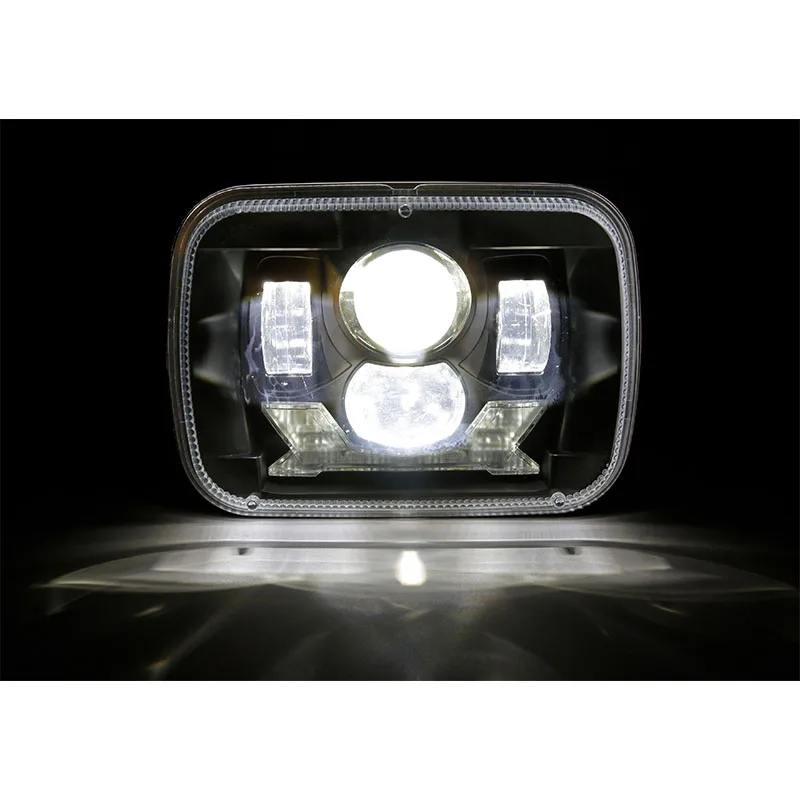 Truck Headlights Square 5x7 7x6\'\' Inch LED Headlamp Hi-Lo DRL For Jeep Cherokee XJ YJ Motorcycle Suzuki Katana 750 1000 and 1100