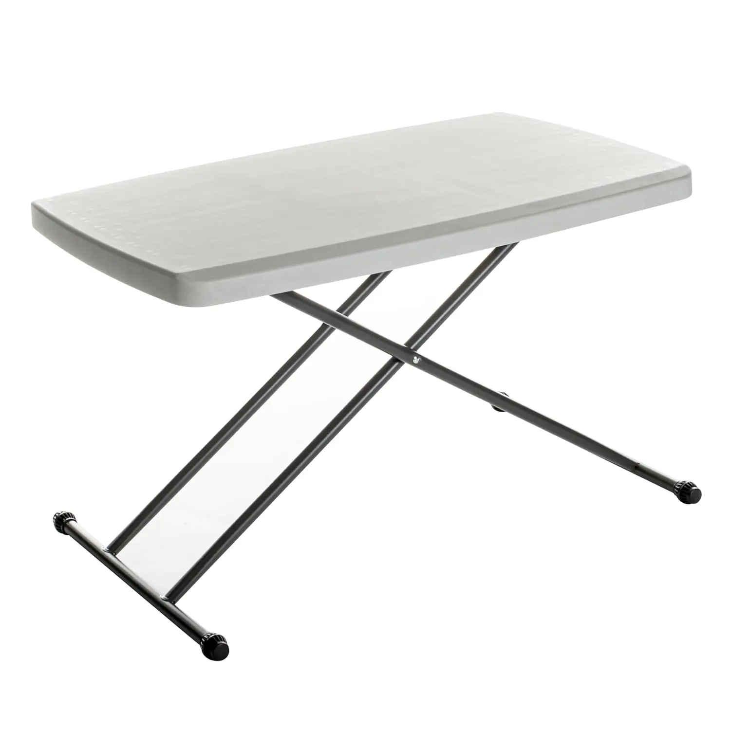 

Small Camping Personal Folding Table, Heavy Duty Utility Table, Adjustable Height, Platinum, 19.5” L x 30” W x 28' H
