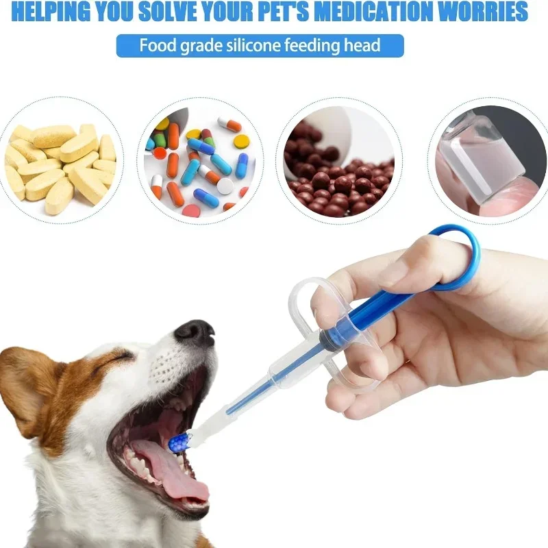 

New Pet Medicine Feeder Cat Syringe Feeder Soft Tip Dual Purpose Feeder Cat Pill Shooter Cat Dog Pet Feeding Accessories