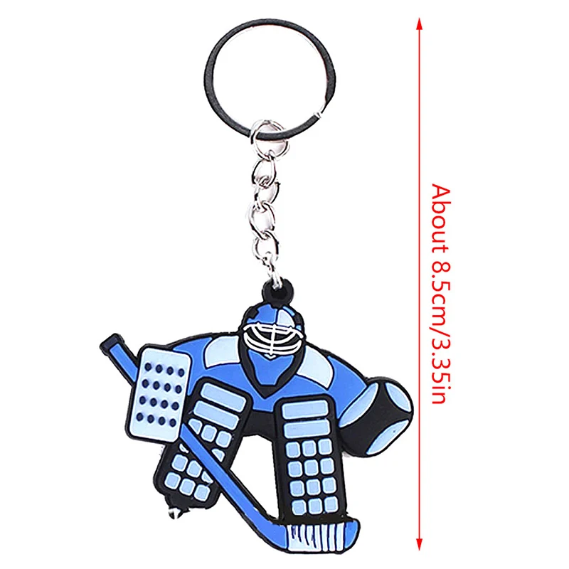 1PCS Sports DIY Keychain Hockey Player Skateboard And Hockey Club Pendant Men\'s Jewelry Car Keychain Hockey Fan Souvenir Gift