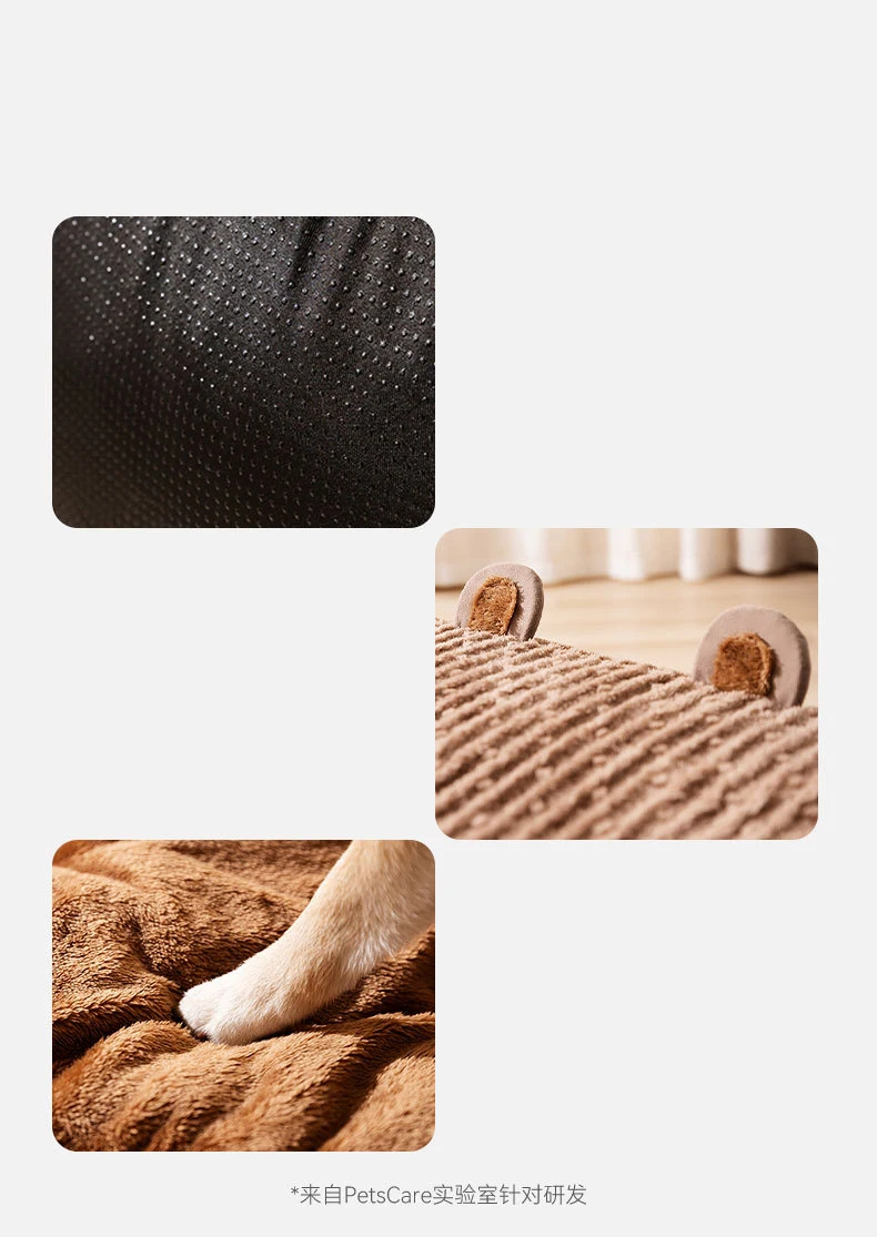 Hundehütte für drinnen, weiches, gemütliches Haustier-Schlafbett mit Loch, abnehmbare warme Katzenhütte, rutschfeste Matte für Kätzchen, Welpen, Haustier-Winterbedarf – Detail 3