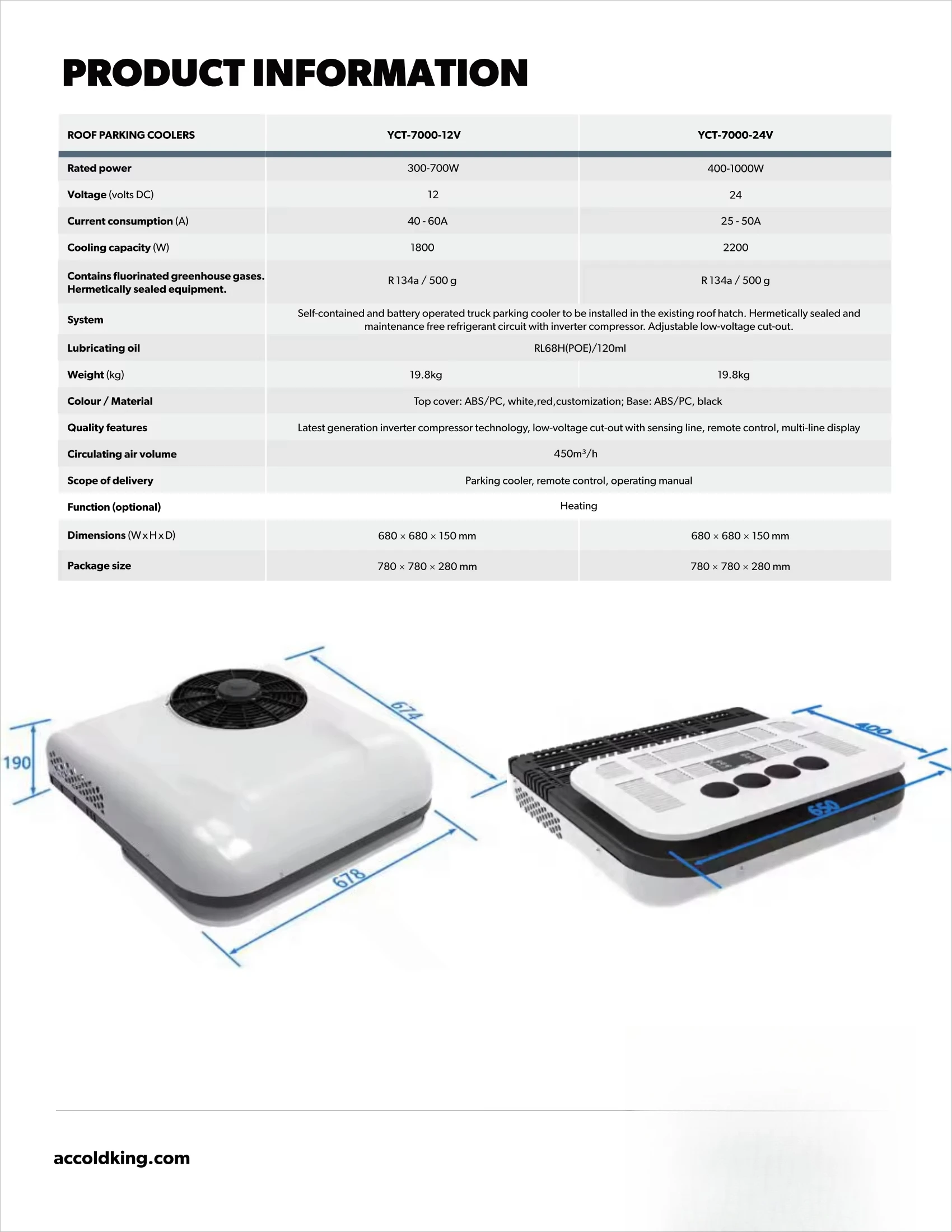 مكيف هواء على السطح 12 فولت مكيف من النوع المنفصل لشاحنة التخييم RV #2