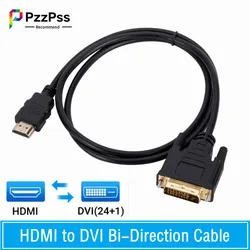 4K HDMI-kompatybilny z Adapter DVI kablem 1080P Bi-direction 24 + 1 DVI DVI-D do HDMI-kompatybilny konwerter dla HDTV skrzynka TV DVD XBOX