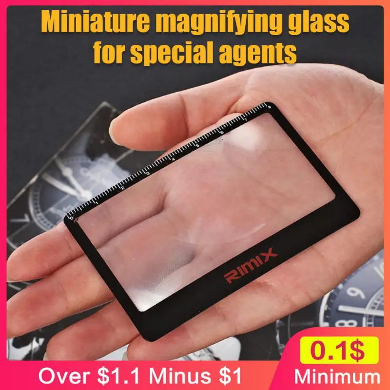 Reading Glass Reading Mirror Pocket Magnifying Glass Ultra-thin Portable Card Outdoor Fire