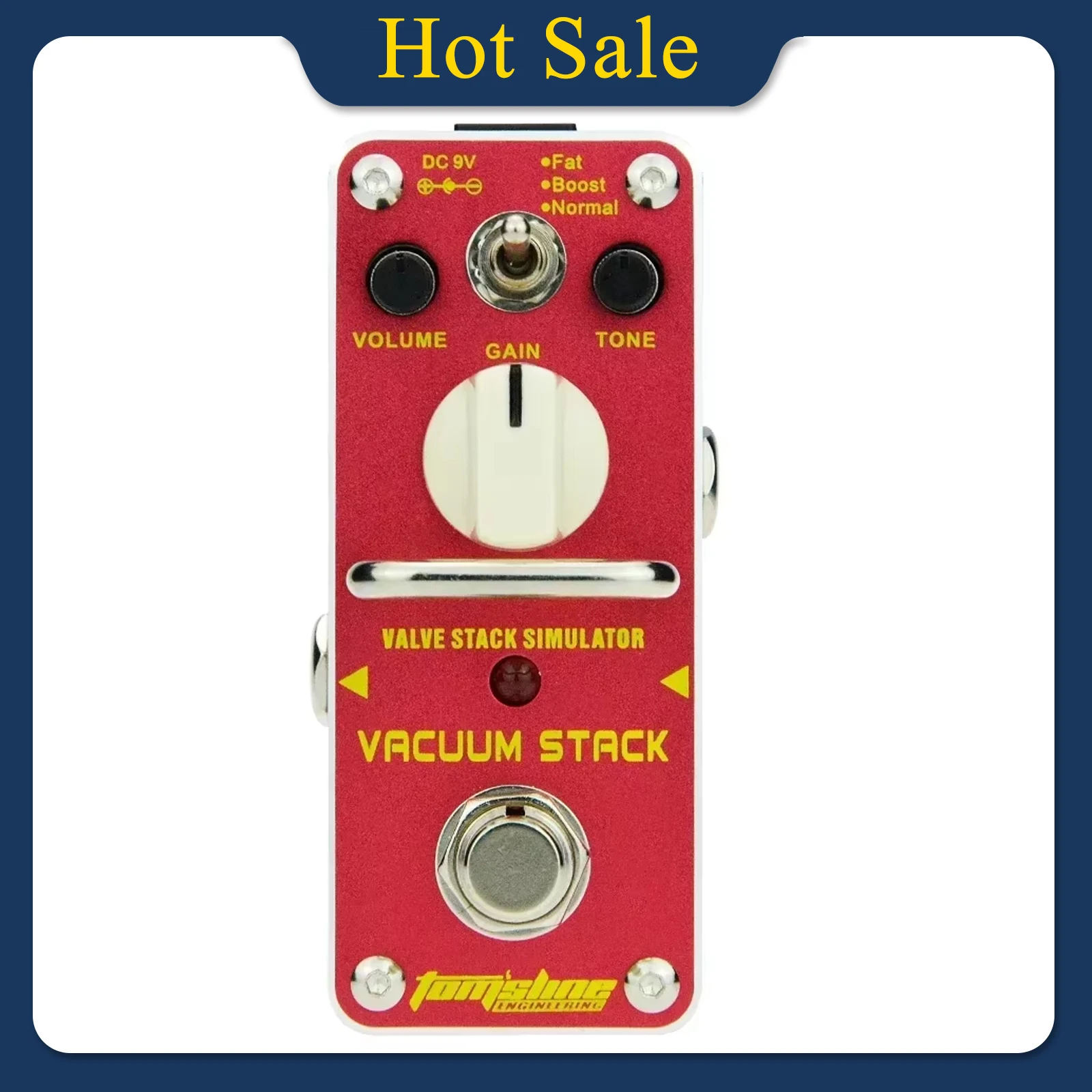 AROMA Vacuum Stack Electric Guitar Pedal Effect Simulator Effect Tube Amp Simulator True Bypass Pedal AVS-3 Guitar Accessories