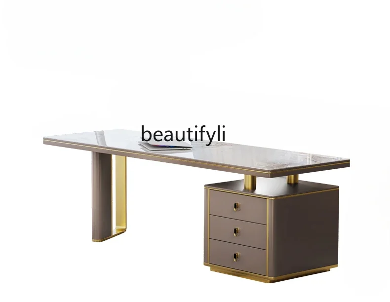 Desk Light Luxury Modern & Minimalism High-End Stone Plate Office Computer Desk Designer Study Desk furniture