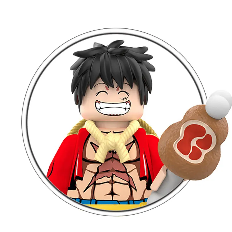 68-teiliges Neues Modell Luffy Zoro Nami Sanji Chopper Bausteine Mini-Actionfiguren Zubehör Halloween Weihnachtsgeschenk