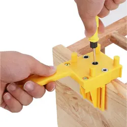 Wood Doweling Jig Punch Locator Drill Guide Drill Hole Puncher Handheld Woodworking Pocket Hole Jig Kit for Wood Dowel Joints