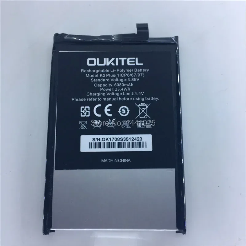 

100% original battery For OUKITEL K3 battery 6080mAh Long standby time High quality for OUKITEL Mobile Accessories