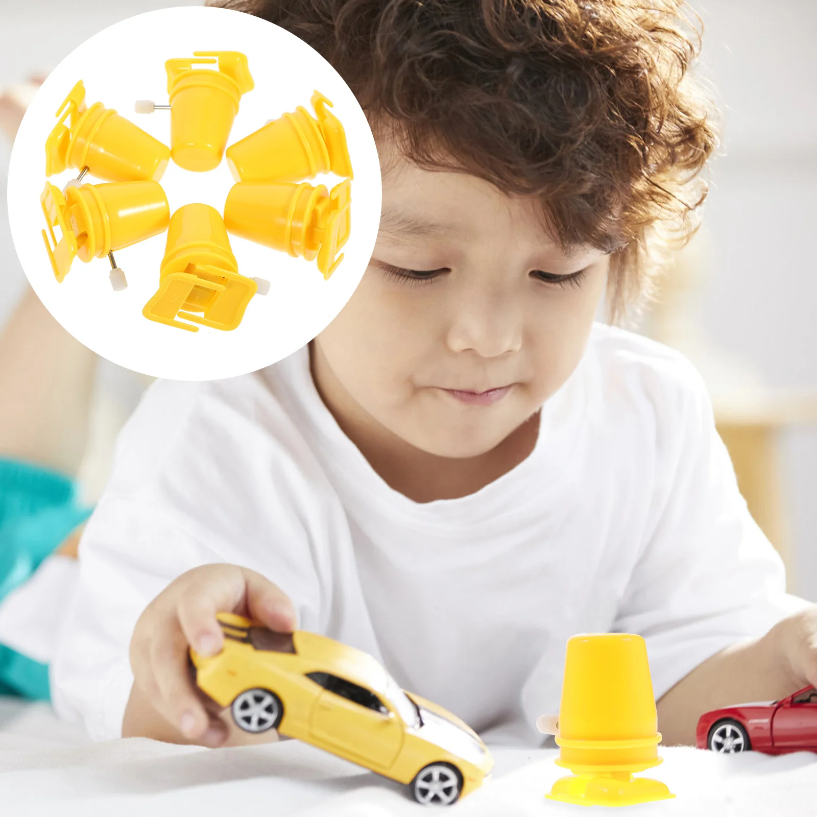 6 Pcs Windup Walking Toy Base Clockwork Movement Robots Handmade Craft Accessory Animal