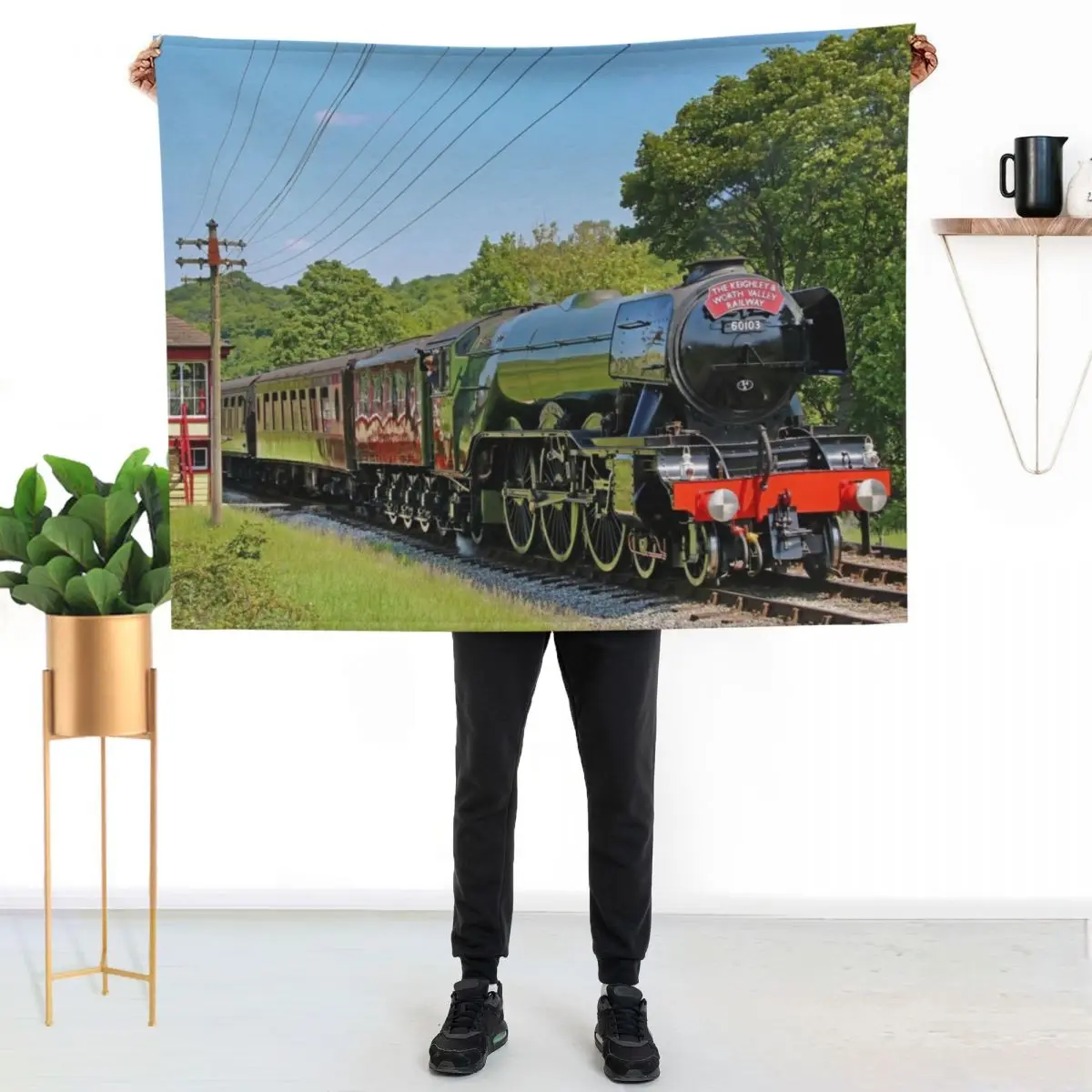 

Flying Scotsman 60103 Centenary KWVR - 10 Throw Blanket Machine Washable Soft Warm Blanket