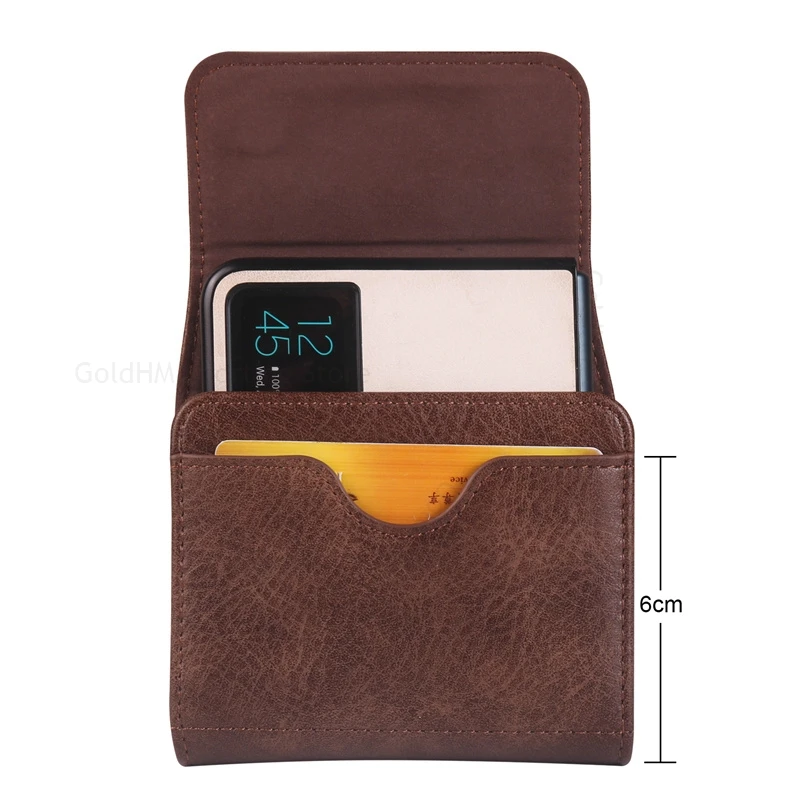 

For Samsung Galaxy Z Flip7 FE Phone Pouch Waist Bag Card Holder Magnetic Phone Leather Case For Samsung Z Fold 7 fold6 5 4 3 5G