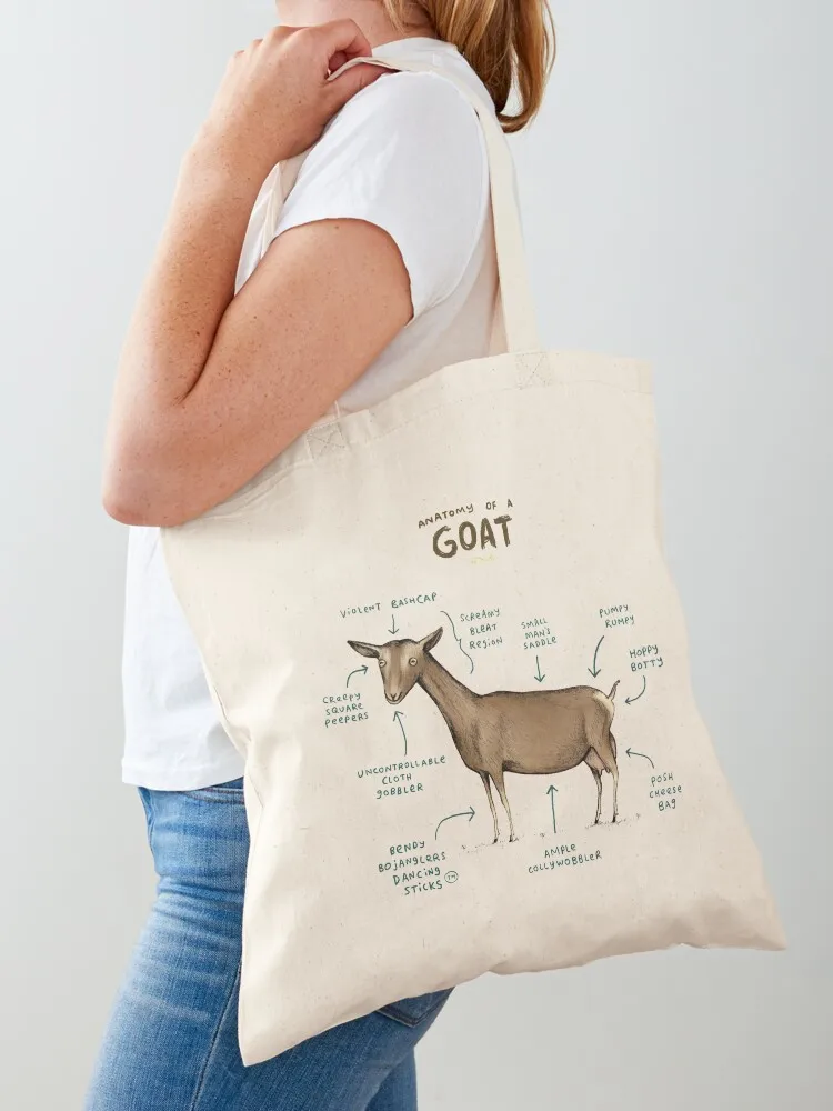 Anatomy of a Goat Tote Bag tote bag screen canvas tote bags Canvas Bag