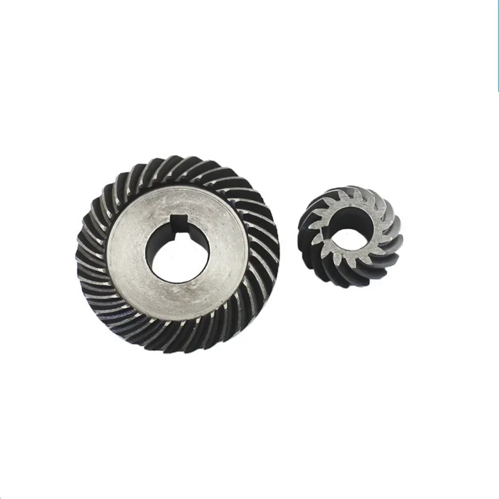 Reliable Spiral Bevel Gear Replacement Set For 125/150 Angle Grinder Silver Color 47mm Outer Diameter 32 Teeth