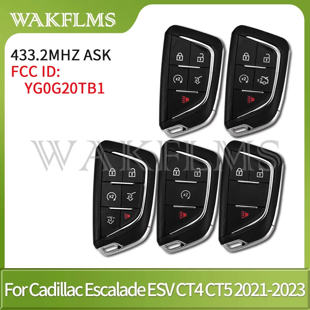 FCC ID: YG0G20TB1 For Cadillac Escalade CT4 CT5 2021 2022 2023 2024 Smart Car Key 433Mhz HITAG PRO ID49Chip 13538864 13546300